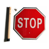 Panneau de signalisation octogonal réfléchissant double face haute visibilité personnalisé pour contrôle de la circulation piétonne et avertissement de sécurité