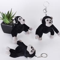 Porte-clés en peluche Gorilla intelligent sur mesure, 12 cm, faible MOQ, rembourrage en coton PP, peluche super douce, recharge USB, doudou pour bébé