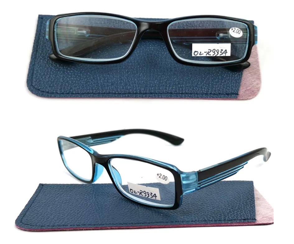 Venta al por mayor de gafas de lectura de bloque azul, gafas de lectura para hombres, estuches para gafas de lectura ocular.