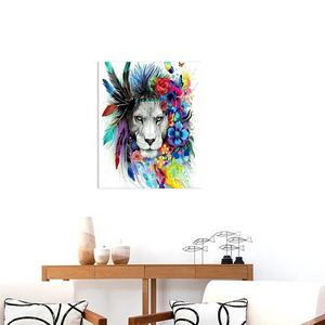 Vente flash : Puzzle 3D Majestic King <span class=keywords><strong>Lion</strong></span>, peinture en mosaïque de diamants ronds complets pour adultes, décoration de la maison - Product Image 5