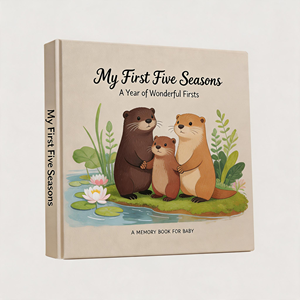 Libros de Tapa Dura con Diseño Personalizado, Libro de Recuerdos para Bebés de los Primeros 5 Años, Álbum de Fotos, Diario, Scrapbook, Grabado en Relieve, Encuadernación Perfecta Personalizada - Product Image 6