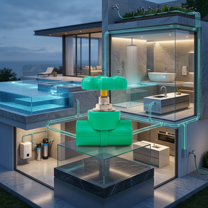 Válvula de Cierre DEKKO Verde PPR con Conexión Hembra, Accesorio de Plomería Resistente a la Corrosión, Estándar Métrico, Garantía de 50 Años, Bajo Costo - Product Image 4