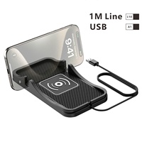 Chargeur de voiture sans fil D7 avec support de navigation automobile et fonction antidérapante, support de chargeur de voiture Type C