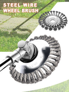 Tête de débroussailleuse à <span class=keywords><strong>roue</strong></span> en acier pour désherbage de jardin, brosse à herbe de 6/8 pouces pour <span class=keywords><strong>tondeuse</strong></span> à gazon et outil électrique - Product Image 6
