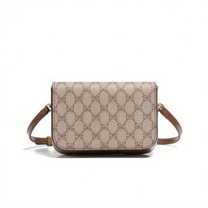 Bolso de moda sencillo y caliente de fábrica para mujer, bolso de hombro con flores antiguas, Mini bolso portátil para teléfono móvil, textura, ocio, cien bandolera - Product Image 6