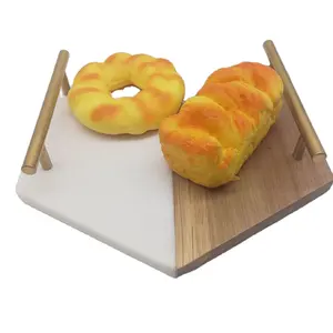 Elegant Decorative Stone Candy Cake Pizza Fruit <strong>Marble</strong> Serving <strong>Tray</strong> for Dessert - Product Image 1