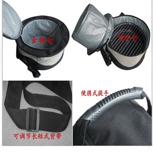Portable Mini charbon de bois BBQ four pliable fer extérieur BBQ gril ménage petit Barbecue four avec sac de glace - Product Image 4