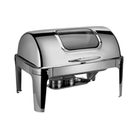 Nouveau style – Réchaud de buffet d'hôtel SIR en acier inoxydable isolé pour restaurant, avec couvercle rabattable, modèle S24073003, logo personnalisé