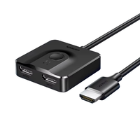 UGREEN CM217 untuk 2.0 Splitter Satu ke Dua/Dua ke Satu Switch Output DC Kabel Definisi Tinggi 4K 60Hz untuk PC/Laptop