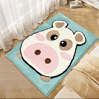 Tapis de sol pliable en caoutchouc thermoplastique pleine couverture, couleur unie, tissé Wilton, pour chambre à coucher et chevet