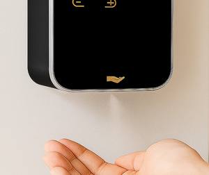 Distributeur automatique de savon liquide sans contact Euraneg, désinfectant pour les mains, 480 ml, rechargeable, en alliage d'aluminium, écran LCD, mousse - Product Image 6