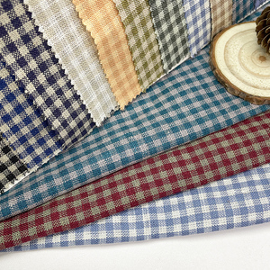 Thoáng Khí Pháp Rửa Sạch Ánh Sáng Chấm Vải Lanh 100% Sợi Nhuộm Gingham Kiểm Tra Dệt Đồng Bằng Phong Cách Cho Bé Trai Và Cô Gái Abaya - Product Image 2