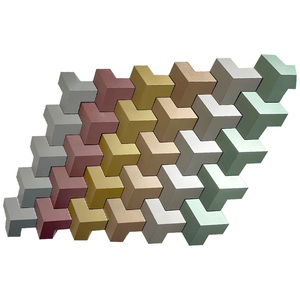 Ladrillo <span class=keywords><strong>de</strong></span> <span class=keywords><strong>Cemento</strong></span> Artístico 3D, Moderno, Ligero, Hueco, para Pared Exterior, Geométrico, Material <span class=keywords><strong>de</strong></span> Yeso Hecho a Mano - Product Image 1