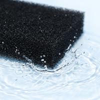 Rouleau de mousse de polyuréthane Sutong de 50 mm d'épaisseur, revêtu, à cellules ouvertes, avec charbon actif de coque de noix de coco, certifié ISO9000 pour l'eau
