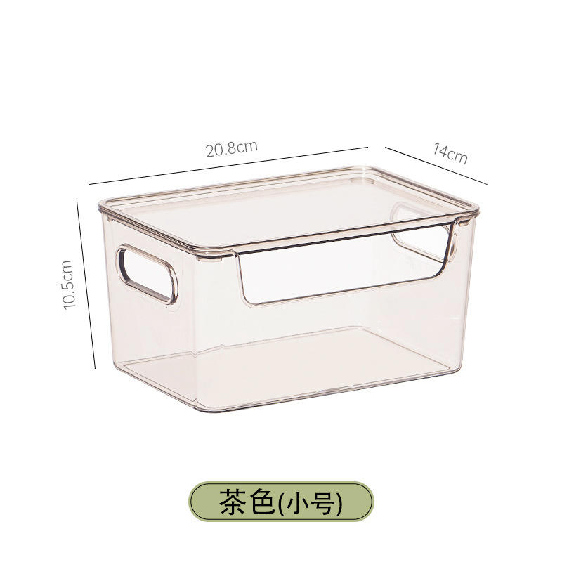 Small brown-with lid-stackable