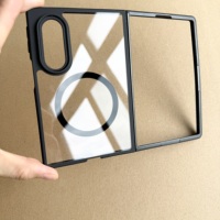 Étui en caoutchouc pour Samsung Galaxy Z Fold 8/8 Ultra, coque transparente magnétique antichoc, protection de la charnière, charge sans fil, protection fine en TPU PC