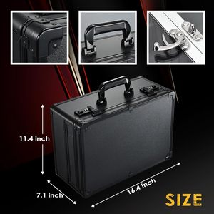 Estuche <span class=keywords><strong>de</strong></span> Aluminio para Barbería con 6 Compartimentos Deslizantes para Máquinas <span class=keywords><strong>de</strong></span> Cortar Cabello, <span class=keywords><strong>Maletín</strong></span> <span class=keywords><strong>Profesional</strong></span> para Herramientas <span class=keywords><strong>de</strong></span> Barbería - Product Image 4