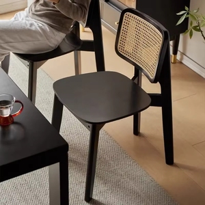Sedia da Pranzo <span class=keywords><strong>in</strong></span> <span class=keywords><strong>Legno</strong></span> e Rattan di Design Moderno, Colore Nero, <span class=keywords><strong>per</strong></span> Hotel, Ristoranti, Cucine, Scuole e Tempo Libero, Prodotta da VL Factory - Product Image 5