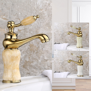 Robinet de lavabo de salle de bain en laiton poli rétro européen avec cartouche céramique, monocommande, à poser sur le comptoir, pour chambre à coucher - Product Image 4