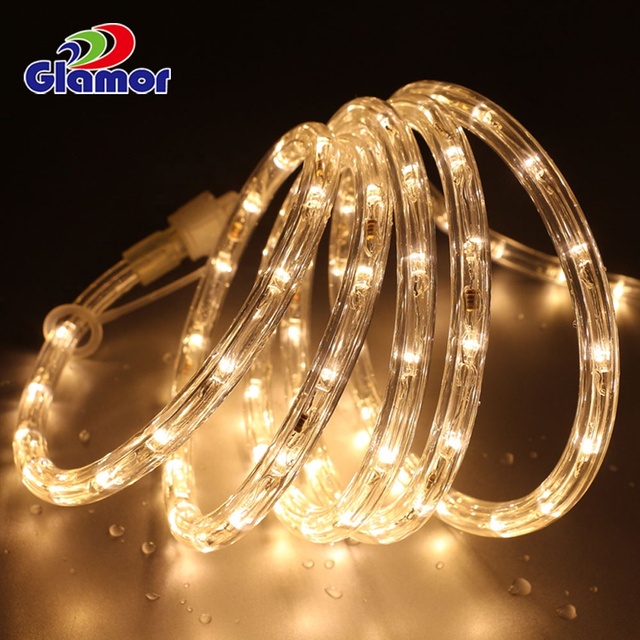 2024 Hot Items 220V-240V Waterproof Outdoor Indoor Flexible Led Christmas Warm White Rope Lights for Holiday Decoration