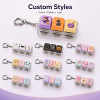 Porte-clés mécanique personnalisé à 3 touches avec logo d'entreprise imprimé, mascotte de marque, fidget clicker, nouveauté