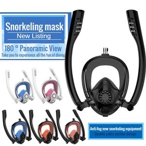 <span class=keywords><strong>Masque</strong></span> complet <span class=keywords><strong>de</strong></span> <span class=keywords><strong>plongée</strong></span> avec Tube Double, équipement <span class=keywords><strong>de</strong></span> Sport aquatique en plein air, pour adulte, fitness, avec support Go <span class=keywords><strong>pro</strong></span> - Product Image 6