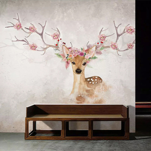 ลอกและติด3D วอลล์เปเปอร์ภาพจิตรกรรมฝาผนังสัตว์<span class=keywords><strong>แมว</strong></span>ที่กำหนดเองสำหรับผนังห้องนอน - Product Image 2