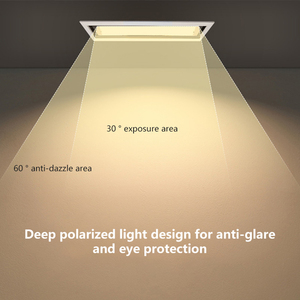 Design moderno minimalista recesso alumínio interior escritório hotel <span class=keywords><strong>30</strong></span> <span class=keywords><strong>watts</strong></span> Led <span class=keywords><strong>Downlight</strong></span> Linear