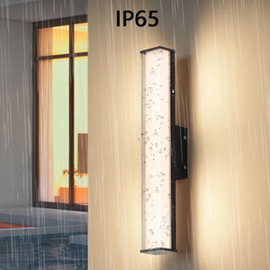 ไฟติดผนัง LED พลังงานแสงอาทิตย์แบบยาว กันน้ำ IP65 สำหรับตกแต่งสวนภายนอก - Product Image 4