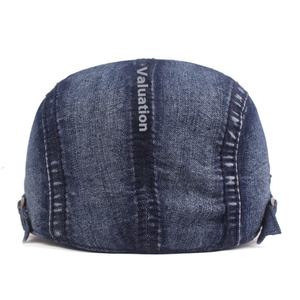 Boina de algodón puro ajustable para <span class=keywords><strong>hombre</strong></span>, <span class=keywords><strong>sombrero</strong></span> de vendedor de periódicos de ala plana, estilo <span class=keywords><strong>vaquero</strong></span> occidental clásico para primavera y verano, diseño de personaje informal - Product Image 2