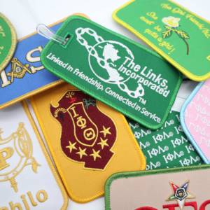 Todos los grupos de alta calidad Zeta Phi <span class=keywords><strong>Beta</strong></span> Sorority regalos bordado llavero Etiquetas de equipaje logotipo personalizado - Product Image 5