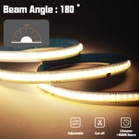 Bande LED COB sans pilote externe PVC IP20 220V 110V Dimmable 288/296 LED/M Super Lumineuse Flexible Haute Tension