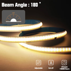 Tira de LED COB sin Controlador Externo, 220V 110V, Regulable, 288Leds/M 296Leds/M, Súper Brillante, Flexible, de Alto Voltaje - Product Image 5