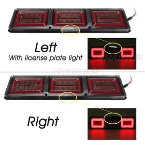 2 pièces Feux arrière LED dynamiques 24V pour voiture, camion, caravane, remorque, bateau, camionnette - Feu stop, clignotant stroboscopique - Product Image 3