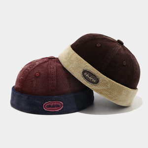 Casquette de baseball unisexe assortie, style japonais Harajuku, rayée colorée, tendance et cool, en denim <span class=keywords><strong>marin</strong></span>, avec ruban à lettres 'Landlord' - Product Image 2