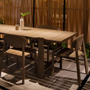 Ensemble de chaises et table à manger en teck pour jardin, meubles d'extérieur, ensemble de salle à manger en teck pour patio - Product Image 6