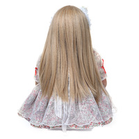 Poupée princesse reborn de 60 cm de haute qualité, poupée fille avec des cheveux blonds ultra longs, poupée haute simulation pour les cadeaux des enfants