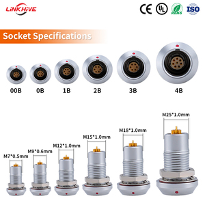 Connecteurs auto-bloquants Push-Pull à contact plaqué or série B 00B-5B, conception OEM FGG FEG EGG ENG ECG PHG PKG HHG, prise de courant - Product Image 3