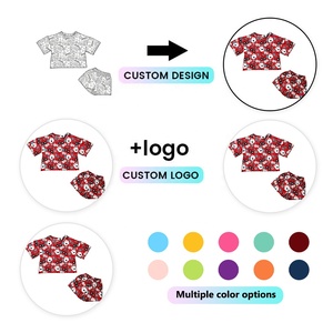 DH ODM Ropa Infantil Boho de Bambú al por Mayor, Conjunto de Túnica Peplum Floral y Leggings, Ropa de Juego Retro de Manga Larga con Arcoíris para Niñas - Product Image 4