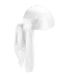 European Popular Durags for Men Silky Women Waves Satin with Long Tail and Wide Straps Customizable Logo for Promotional Cap