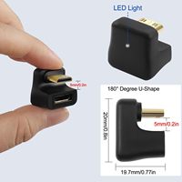 Adaptateur 8K HD MI, adaptateur d'extension HD MI à angle descendant de 180 degrés, adaptateur d'extension HD MI mâle vers femelle de 48Gbps pour ordinateur portable HDTV PS5