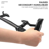 RIDERACE Guidon auxiliaire de vélo, barre de repose pour VTT, guidon en forme de corne de taureau, accessoires de vélo