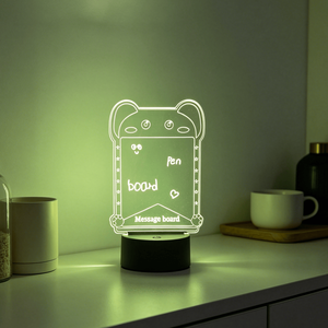 Wholesale Luminous Acrylic Base Children's Night Light Rewritable Transparent Message Board <b>Plug</b>-in Battery Power for Bedroom - Product Image 1