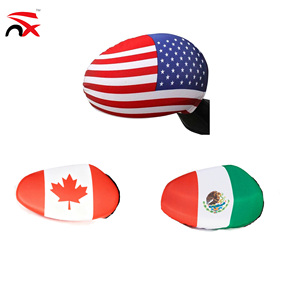 Couvre-rétroviseur de <span class=keywords><strong>voiture</strong></span> élastique personnalisé avec drapeaux des États-Unis, du Canada et du Mexique pour la Coupe de football 2026 – Décoration de rétroviseur de <span class=keywords><strong>voiture</strong></span> - Product Image 1