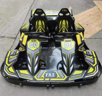 Kart de Carreras Eléctrico de Alta Calidad con Motor Dual de 24V 350W de Alto Torque, Kart de Carreras de 2 Plazas, Kart de Derrape