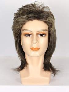 วิกผมผู้<span class=keywords><strong>ชาย</strong></span>แบบชาวยุโรป80s สไ<span class=keywords><strong>ต</strong></span>ล์ร็อคแบบสั้นมีขนหนาชุดเส้นใยเคมีแบบลอนขนาดเล็กหมวกแบบ<span class=keywords><strong>ต</strong></span>รง - Product Image 4