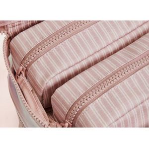 Sac de rangement de maquillage portable de voyage à grande capacité, double couche, transparent en PVC, sac de toilette pour femme, trousse de cosmétiques - Product Image 5