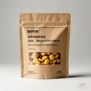 <span class=keywords><strong>Precio</strong></span> de fábrica, bolsa de papel Kraft con cierre de cremallera impresa personalizada, bolsa con agujeros para colgar para exhibición minorista de palomitas de maíz gourmet - Product Image 2