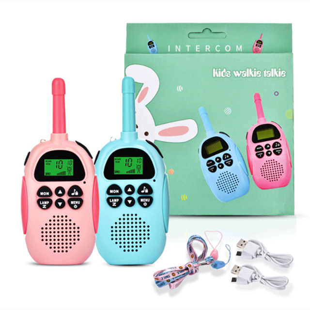 Long-Lasting Battery Life Mini Walkie Talkie for Kids Handheld Wireless Communication 3km Perfect Parent-Child Plastic
