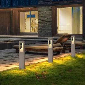 Cement Pillar Light Outdoor Waterproof Lawn Lamp Minimalist Garden Courtyard <b>Pathway</b> <b>Lighting</b> - Product Image 4